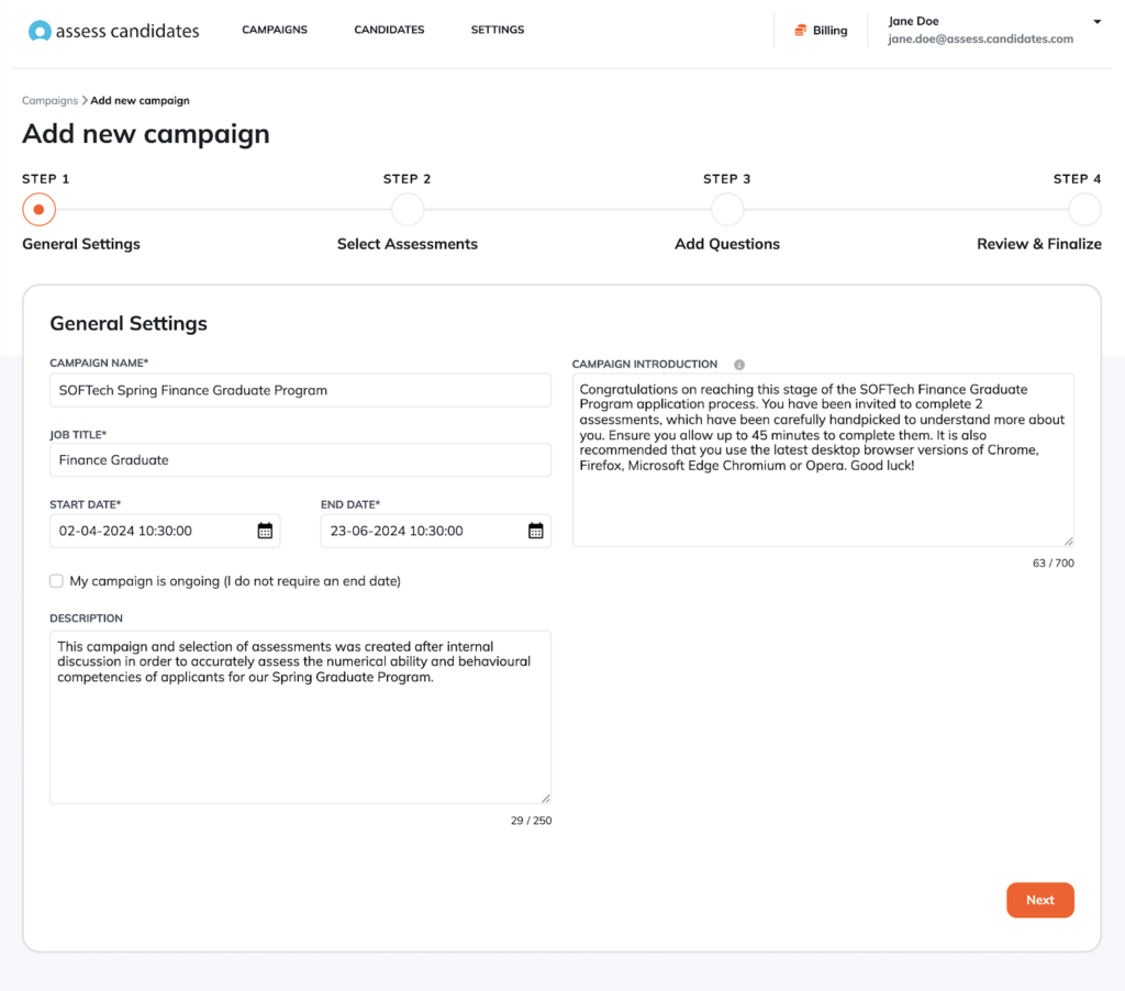 Create a Spatial Reasoning Test Recruitment Campaign